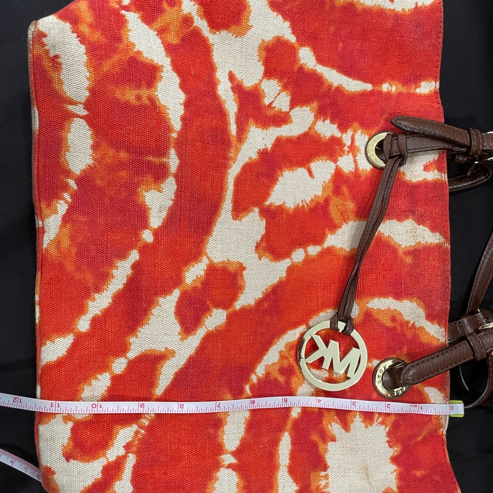 Michael Kors Vibrant Orange Tie-Dye Tote Bag - Picture 8 of 12